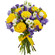 bouquet of yellow roses and irises. Grodno