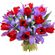 bouquet of tulips and irises. Grodno